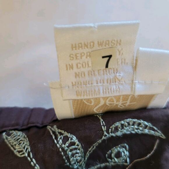 Soft Surroundings Maxi Skirt Cotton Embroidered  Coastal Boho western  Indie - Picture 11 of 13